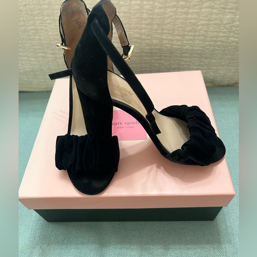 Kate Spade Suede Black Heels